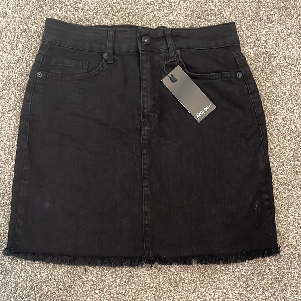 Nasty Gal black jean skirt
